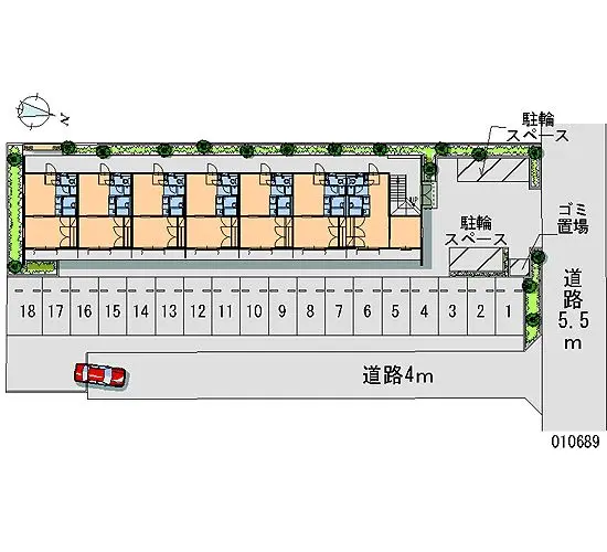 ★手数料０円★平塚市西八幡３丁目　月極駐車場（LP）